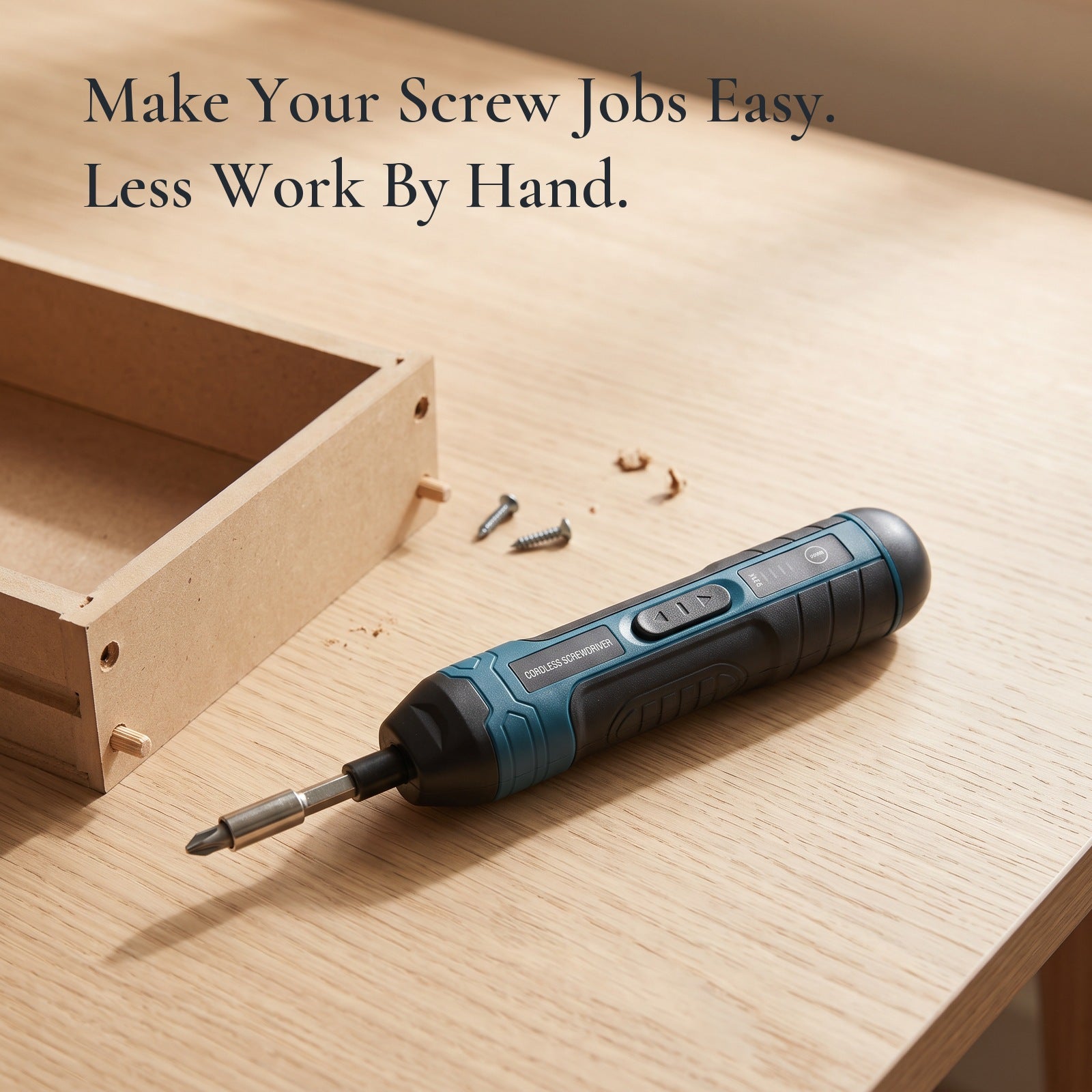 Turnwell cordless screwdriver ready for a small home project