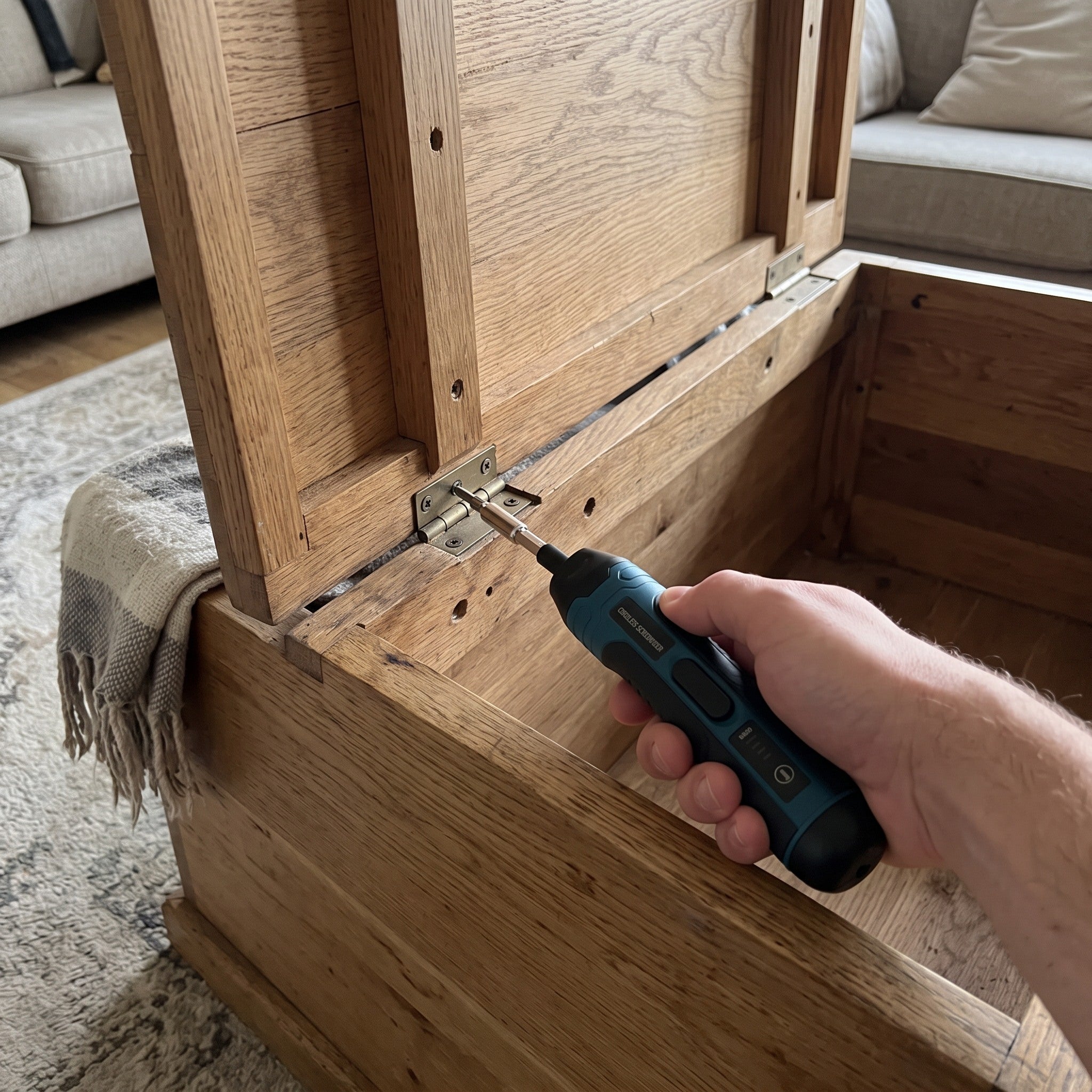 Owner POV using Turnwell beside a cupboard door